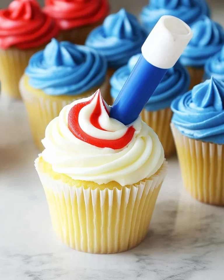 American Flag Cup Cake