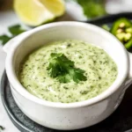 Creamy Cilantro Garlic Sauce With Jalapeños