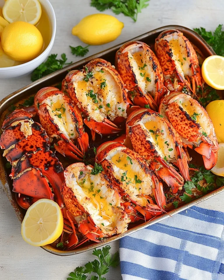 Lemon Butter Grilled Lobster Tails