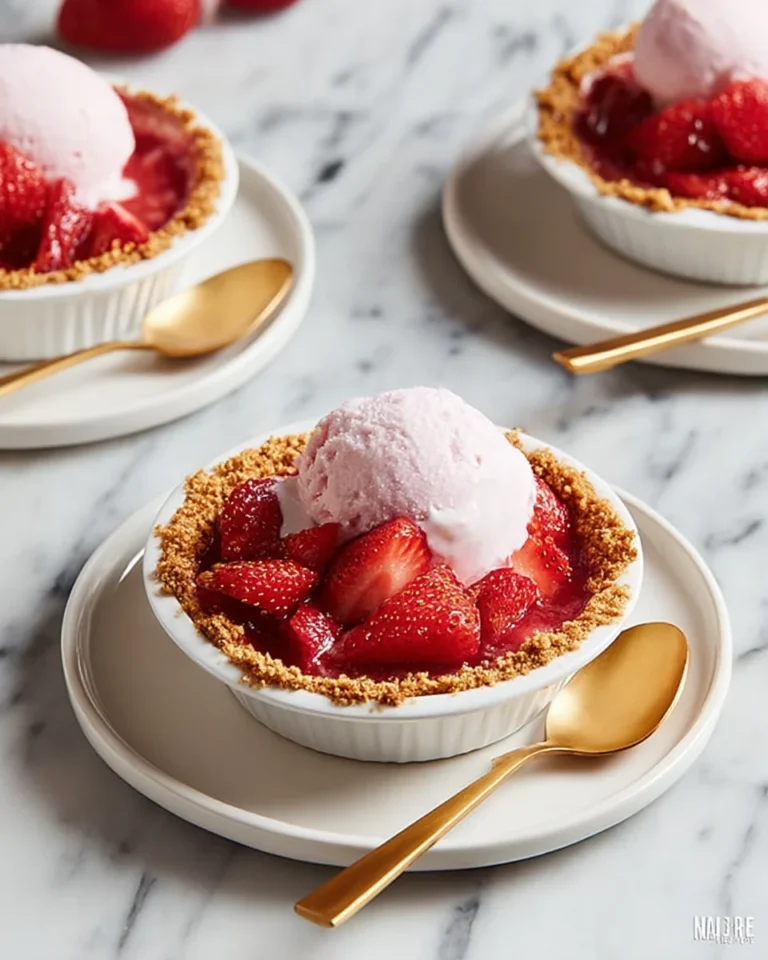 Mini Strawberry Ice Cream Pies
