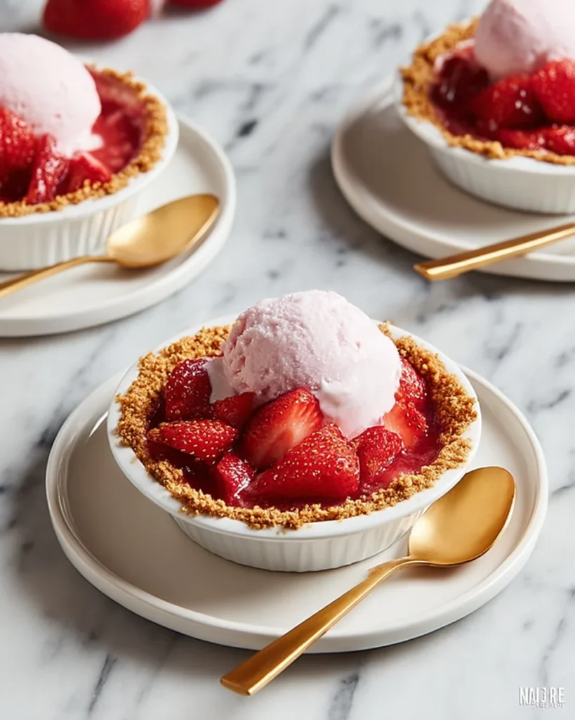Mini Strawberry Ice Cream Pies
