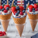 Patriotic Fruit Cones