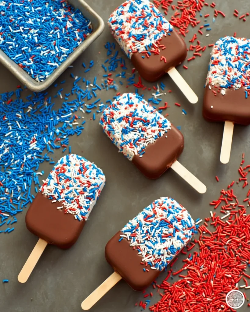 Patriotic Mini Ice Cream Sandwiches