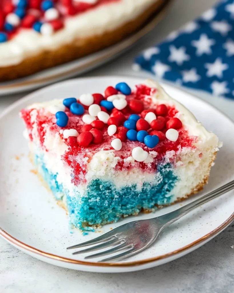 Red, White, & Blue Poke Cake