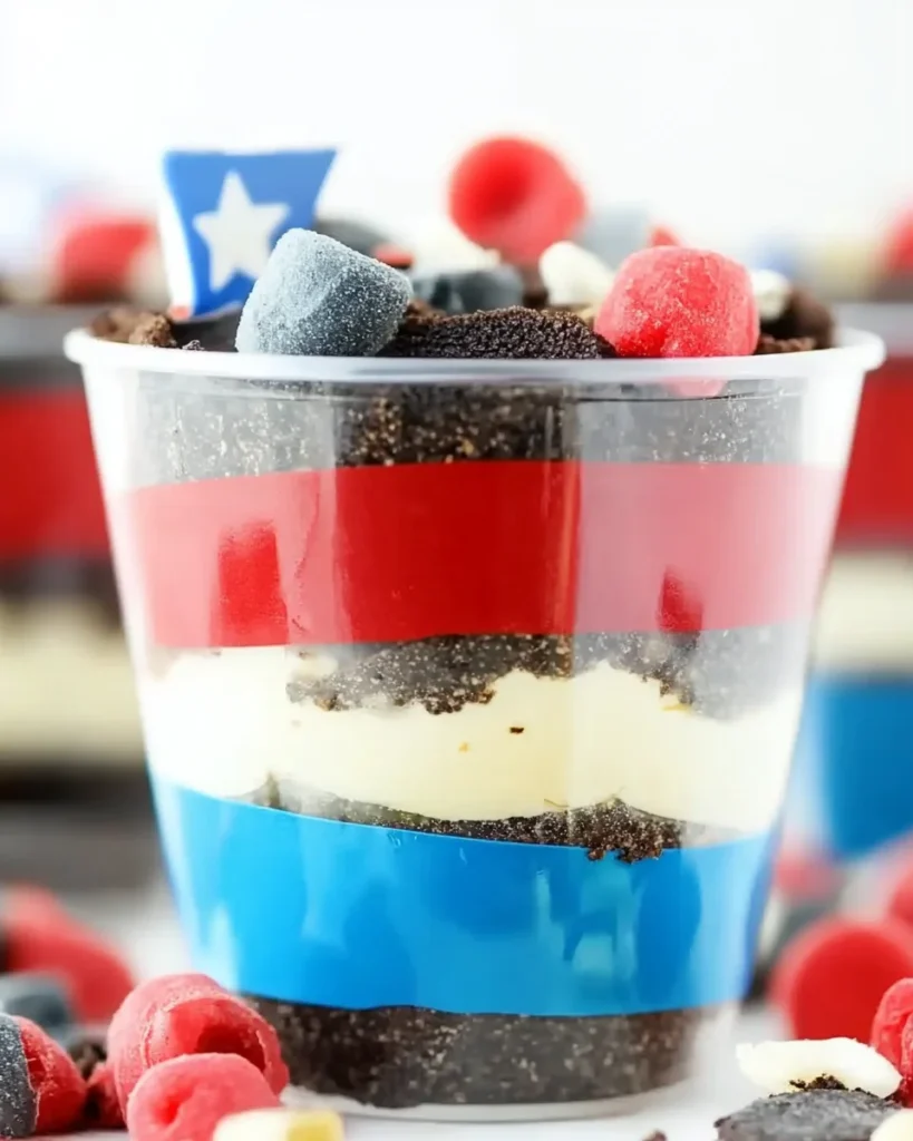 Red, White and Blue Dirt Cups