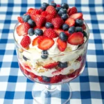 Red, White and Blue Strawberry Shortcake Trifle