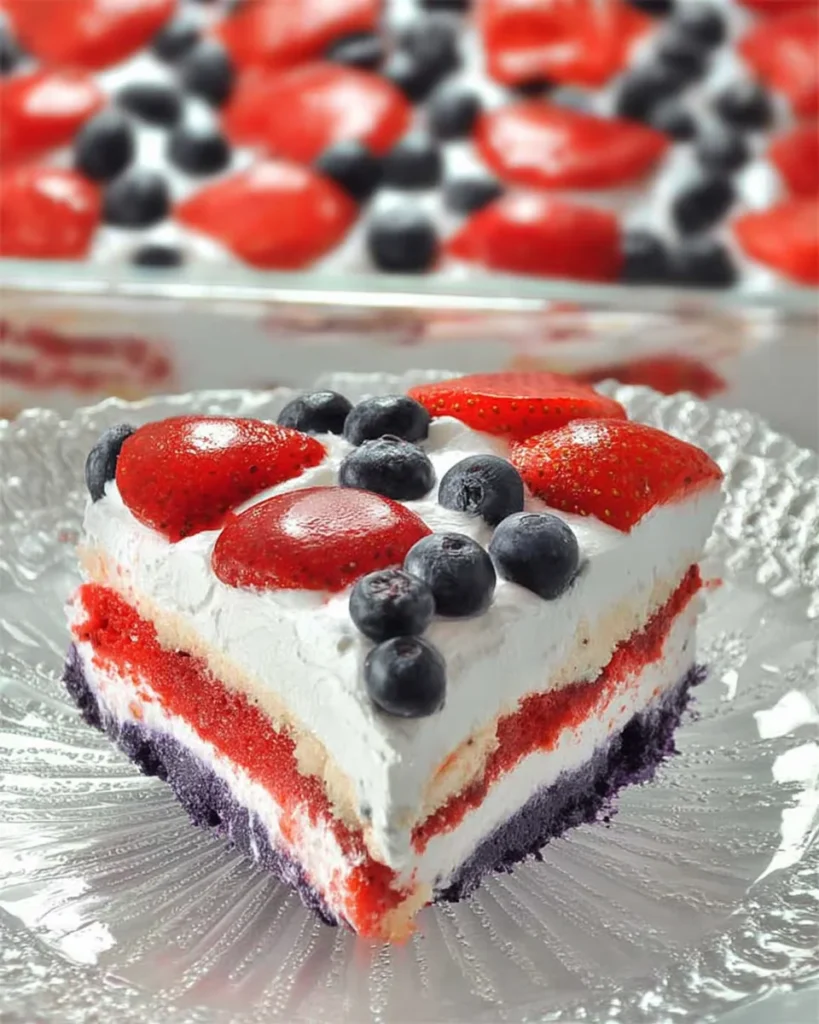 Summer Berry Jello Lasagna