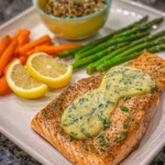Grilled Salmon with Mustard-Herb Butter