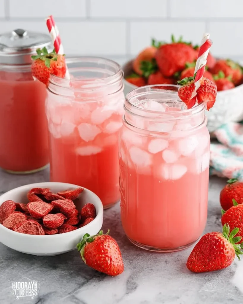 Healthy Pink Drink Strawberry Refresher