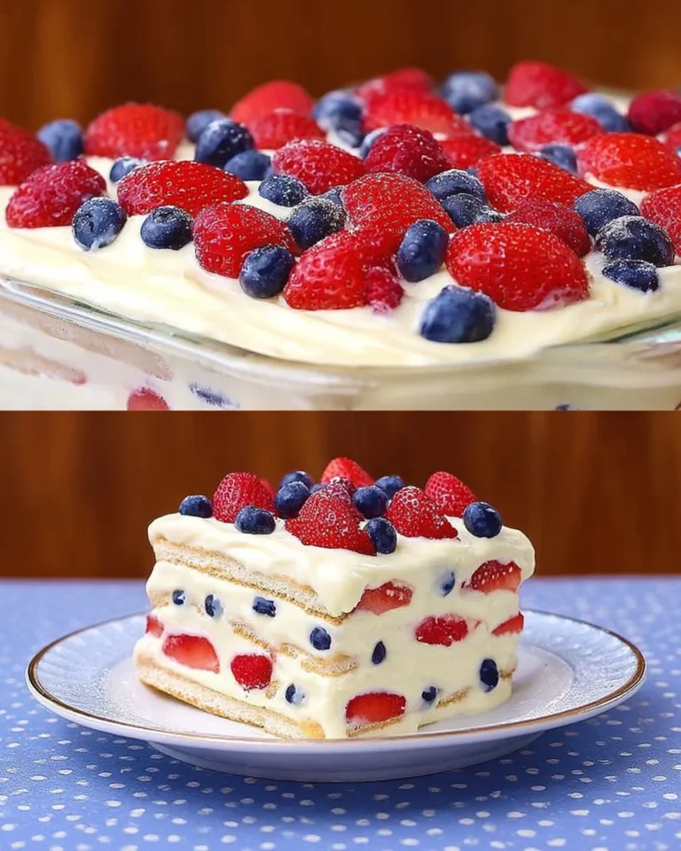 No Bake Icebox Cake with Summer Berries