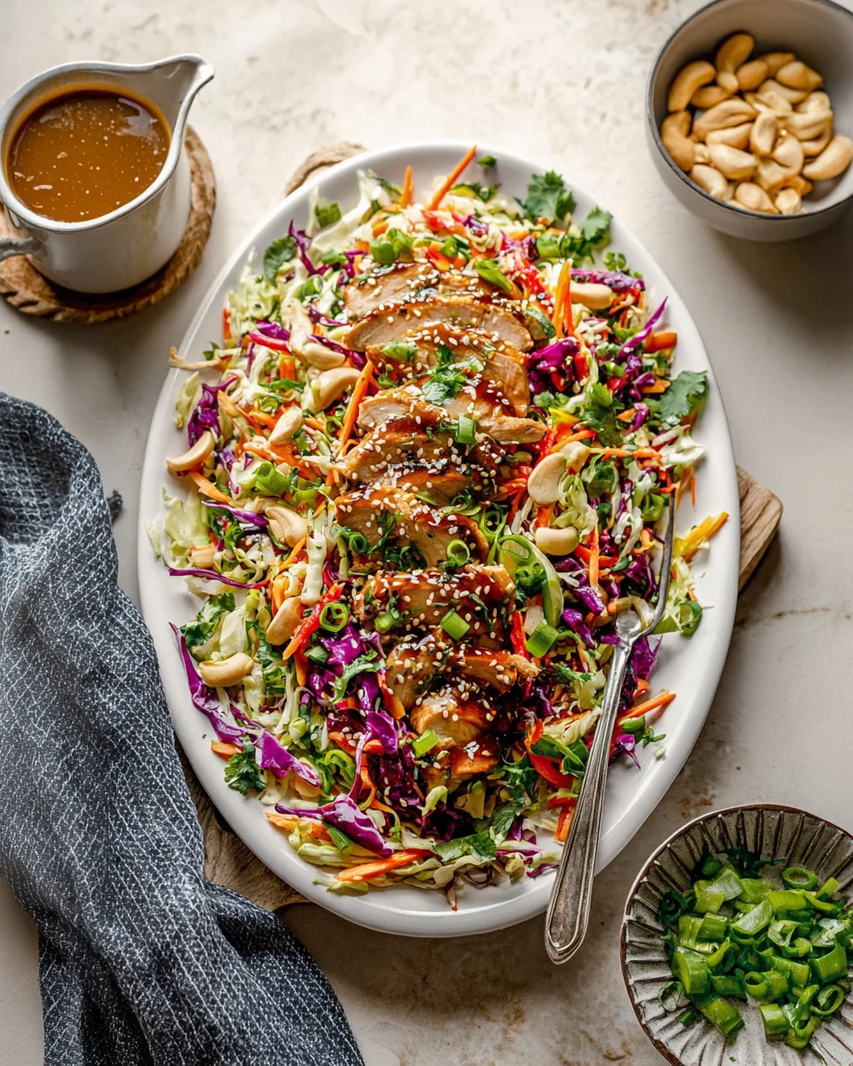 Sesame Chicken Cabbage Crunch Salad