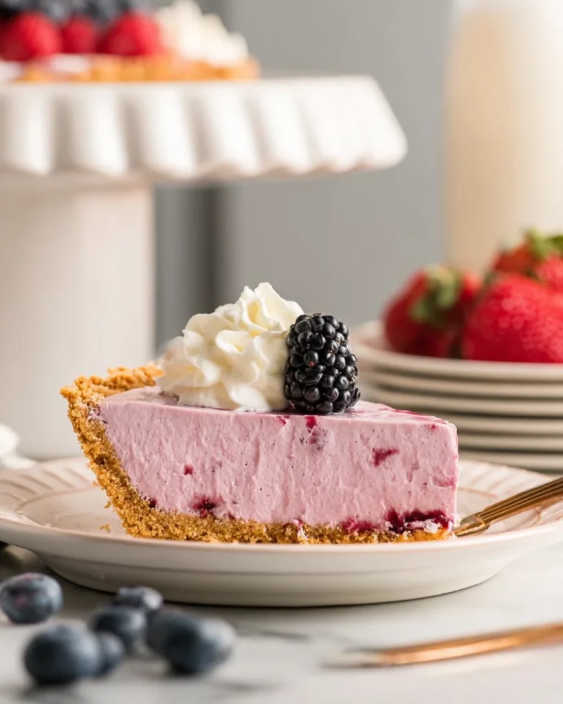 Triple Berry No-Bake Cheesecake