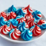 patriotic meringue cookies