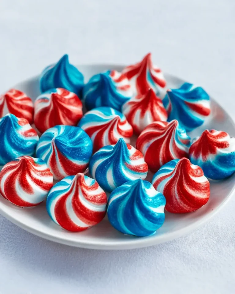 patriotic meringue cookies