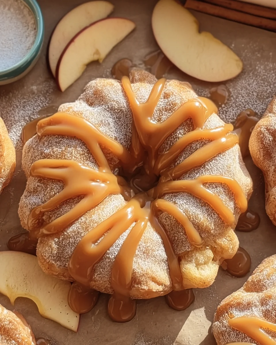 Vegan Apple Puff Pasty Doughnuts
