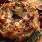 Baked Brie Phyllo Wreath