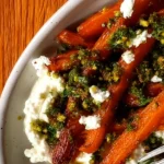 CRISPY CARROT FRIES WITH WHIPPED HONEY-RICOTTA & PISTACHIO GREMOLATA
