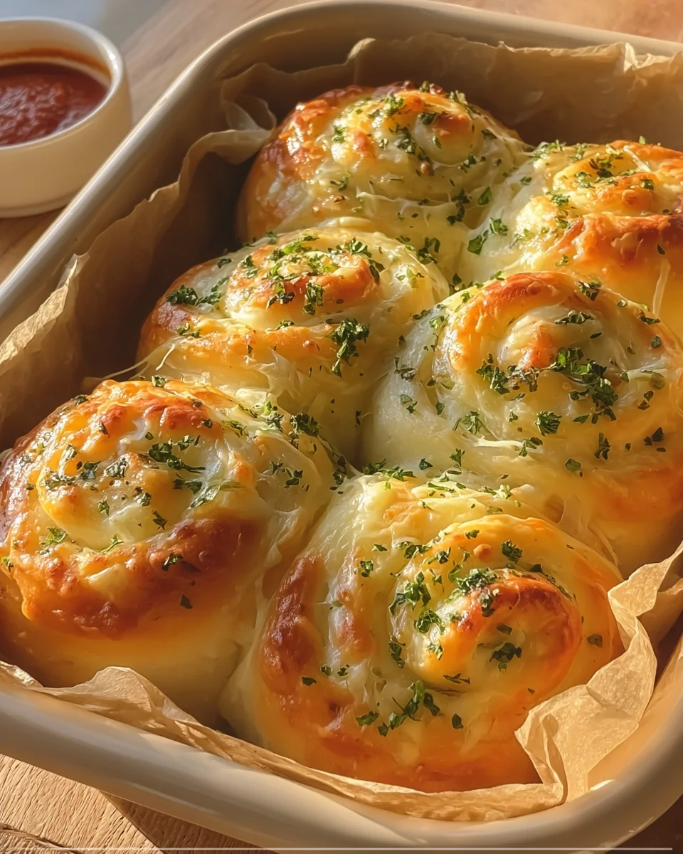 Cheesy Garlic Pull-Apart Rolls