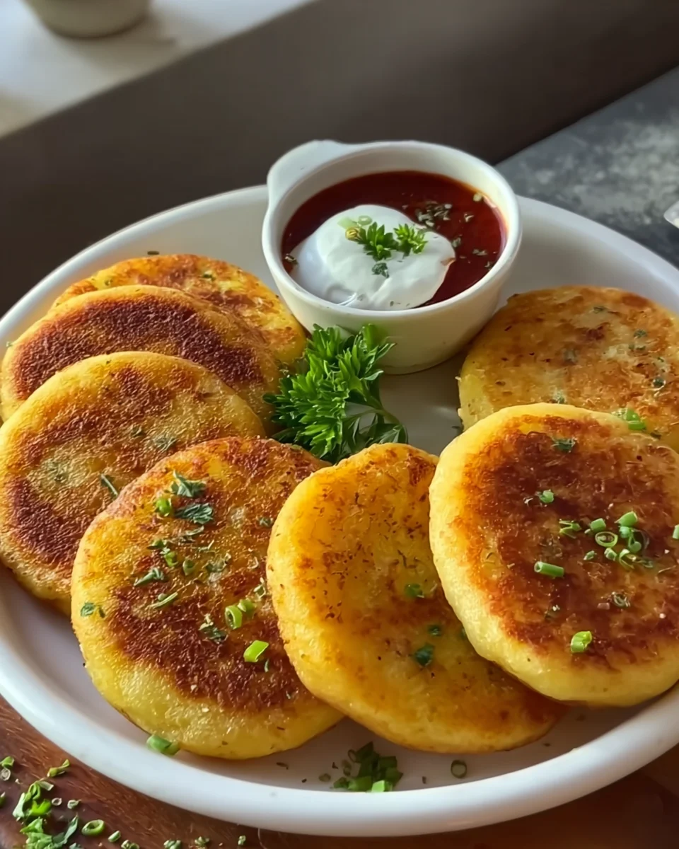 Cheesy potato pancakes