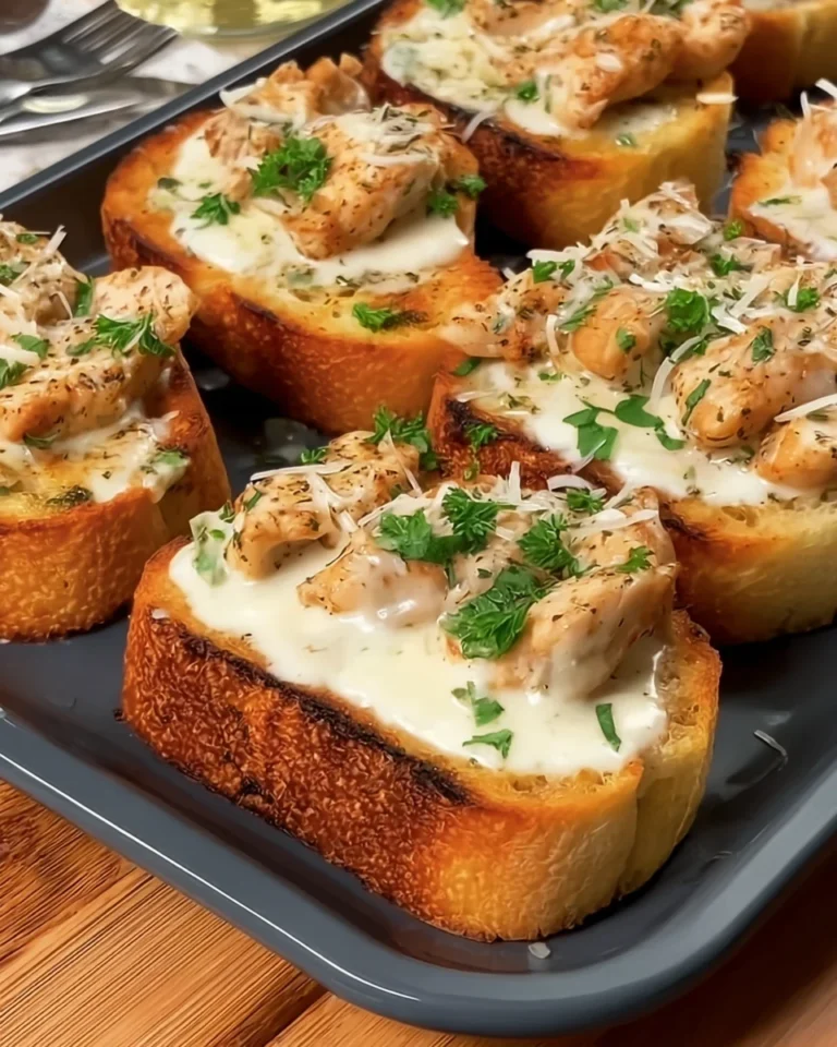 Chicken Alfredo Texas Toast