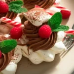 Choc-mint pull-apart pavlova