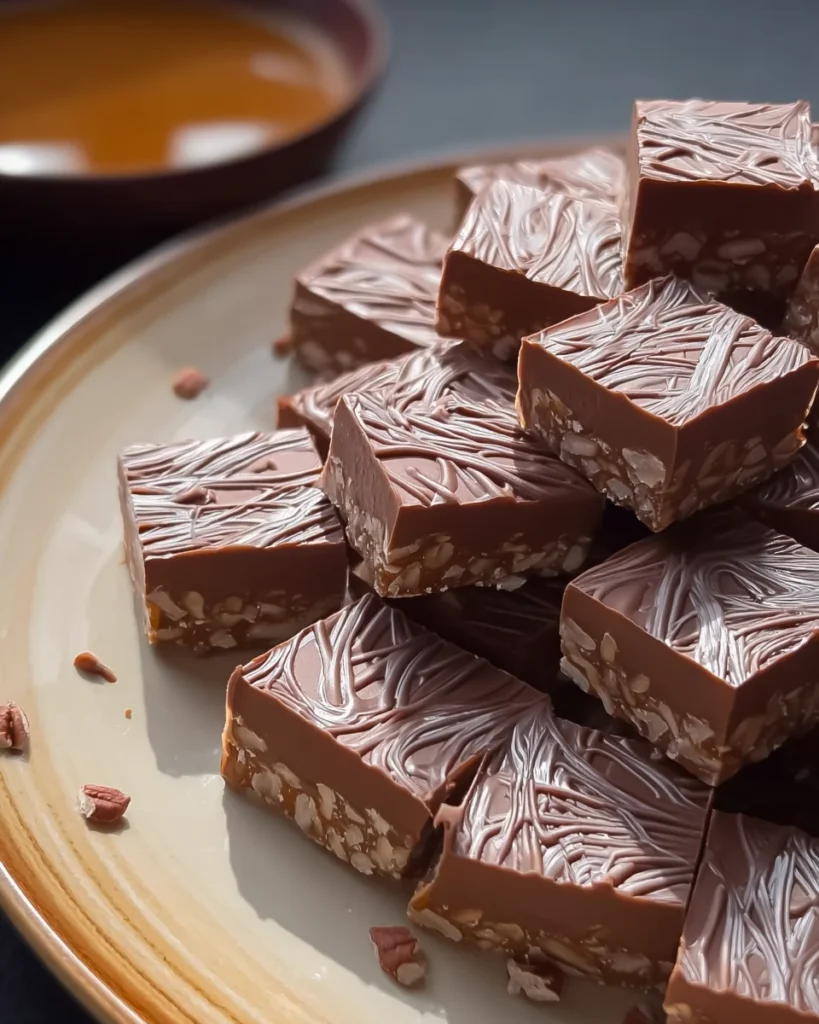 Chocolate Caramel Cookies (No Bake)