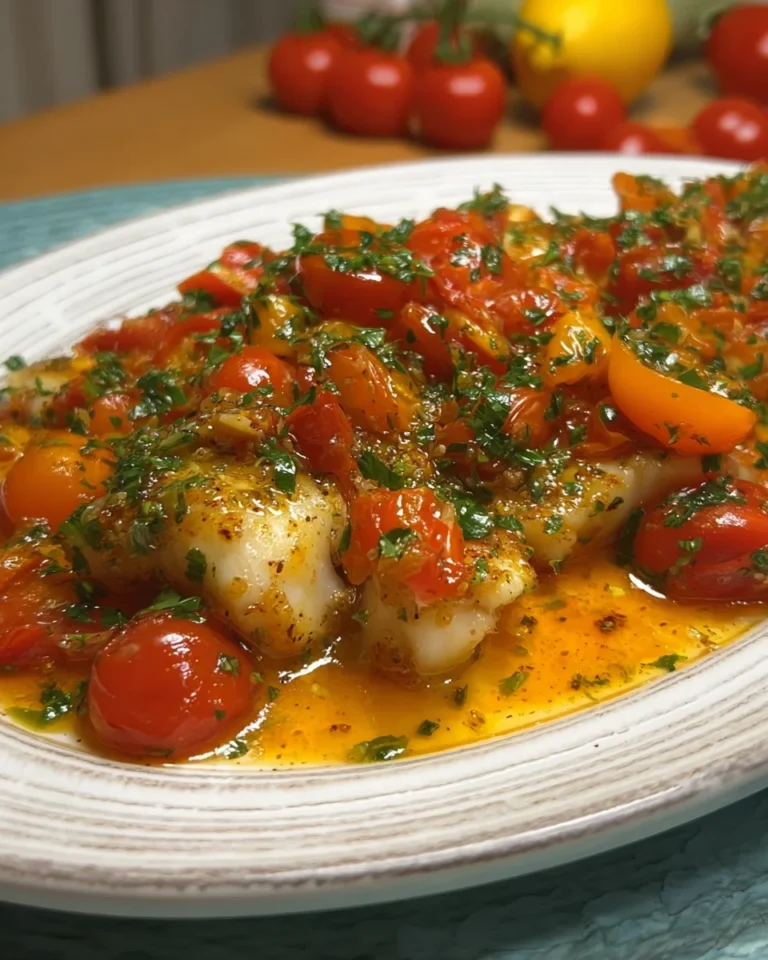 Cod Fillets with Cherry Tomato Sauce