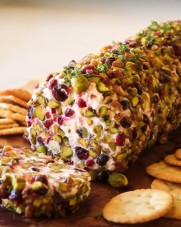 Cranberry Pistachio Cheese Log (10 minutes)
