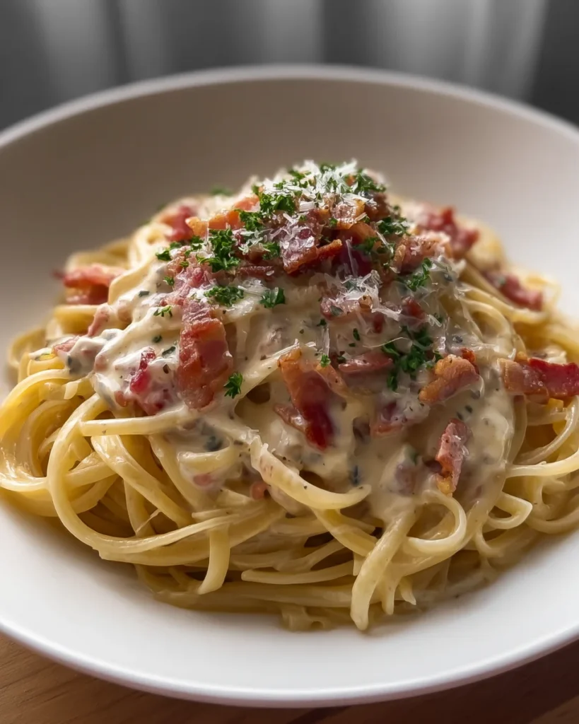 Cream Spaghetti with Bacon