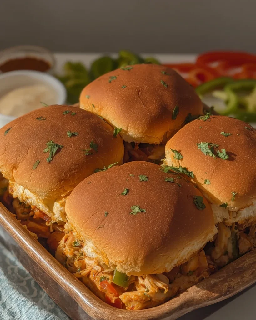 Creamy Chicken Fajita Sliders