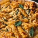 Creamy Pesto Chicken Pasta Bake