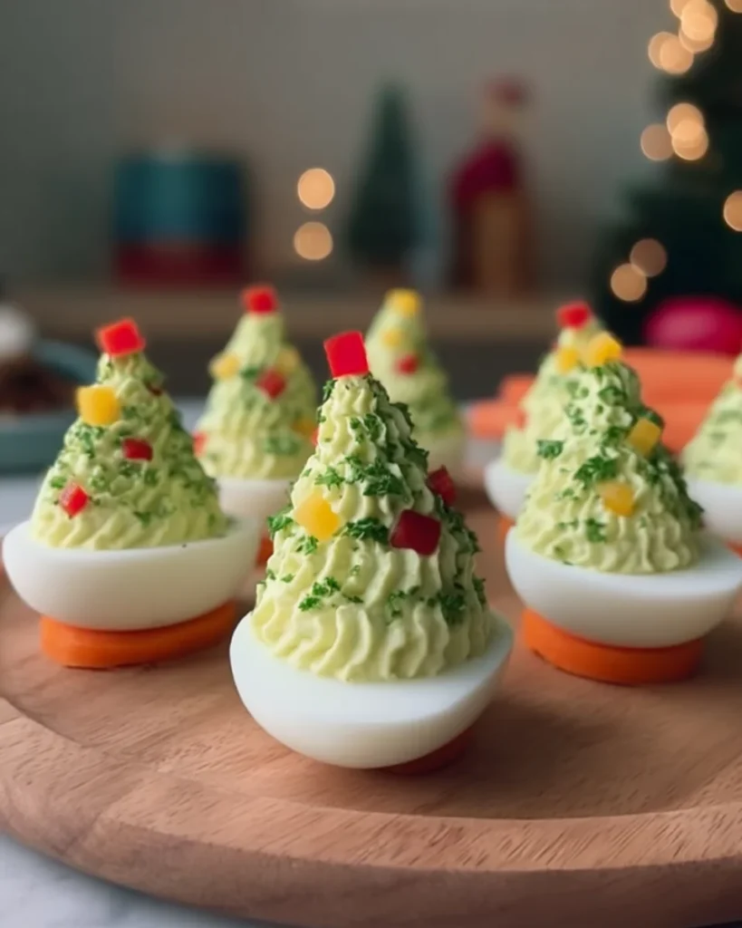 Deviled Egg Christmas Trees