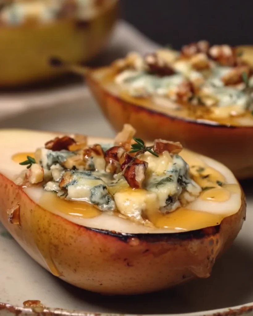 Easy Baked Gorgonzola Pears