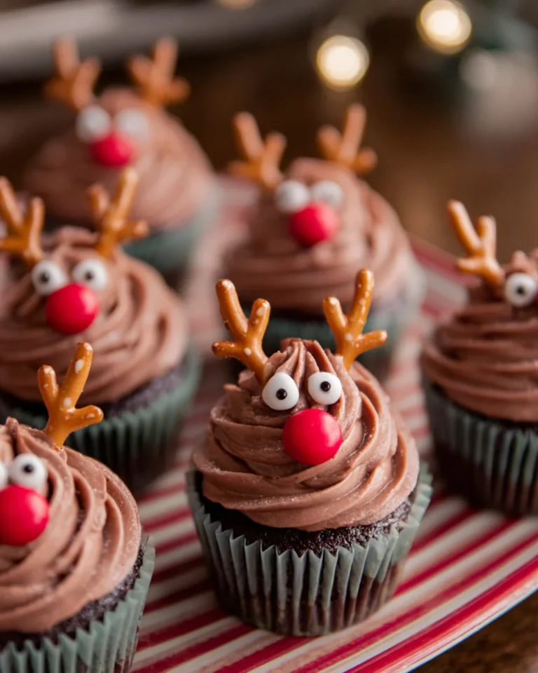 Easy Reindeer Cupcakes
