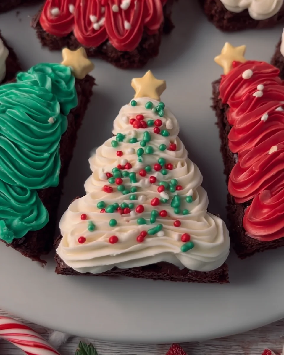 Festive Frosted Christmas Brownies