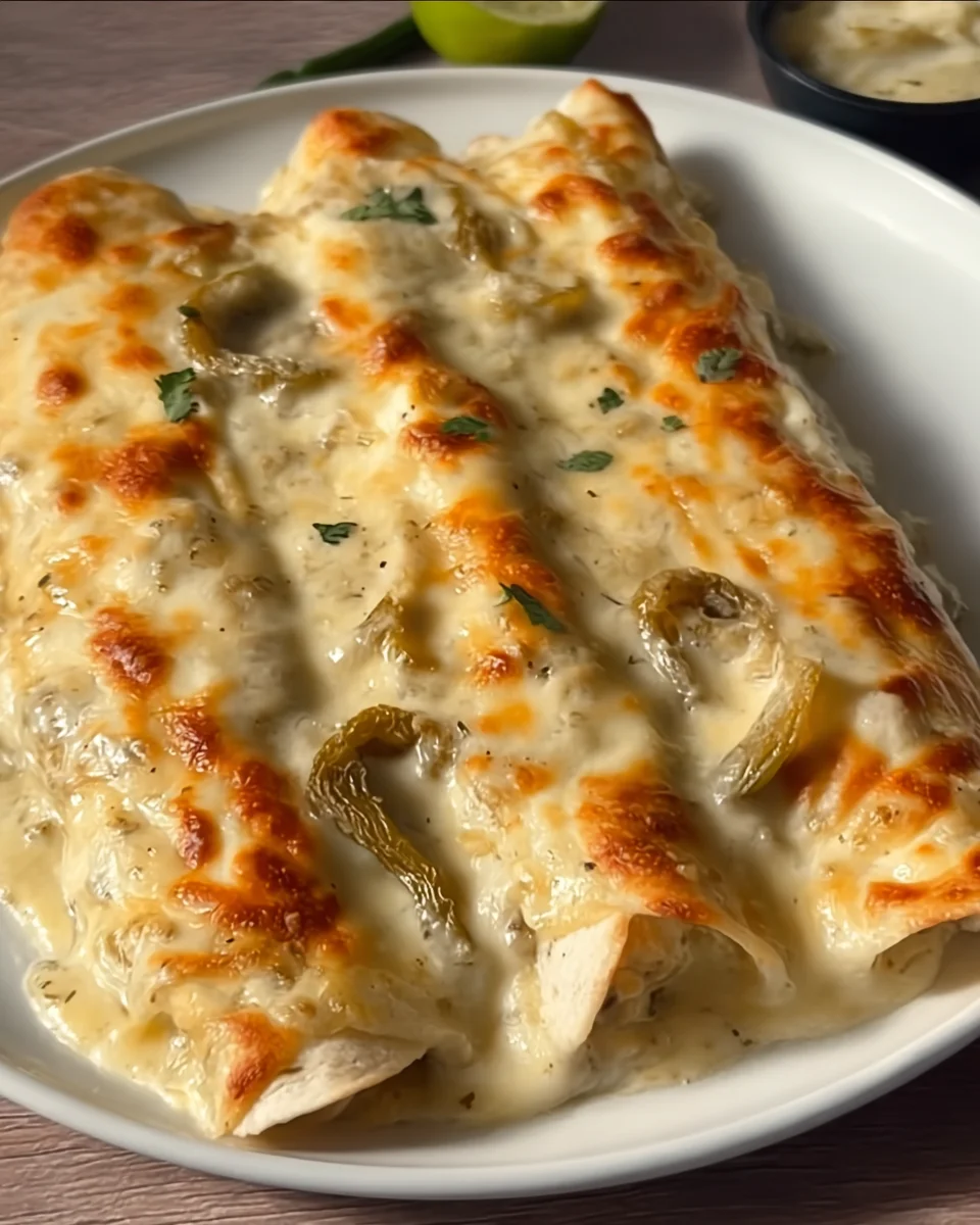 Green Chile White Chicken Enchiladas
