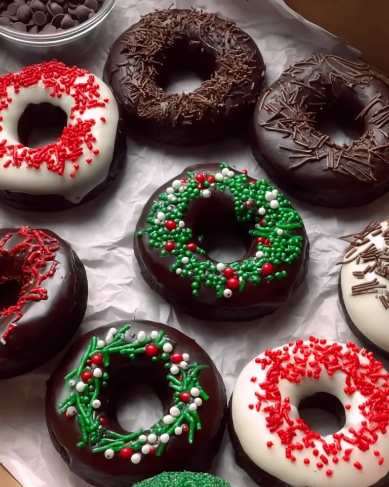 Mini Double Chocolate Cake Donuts