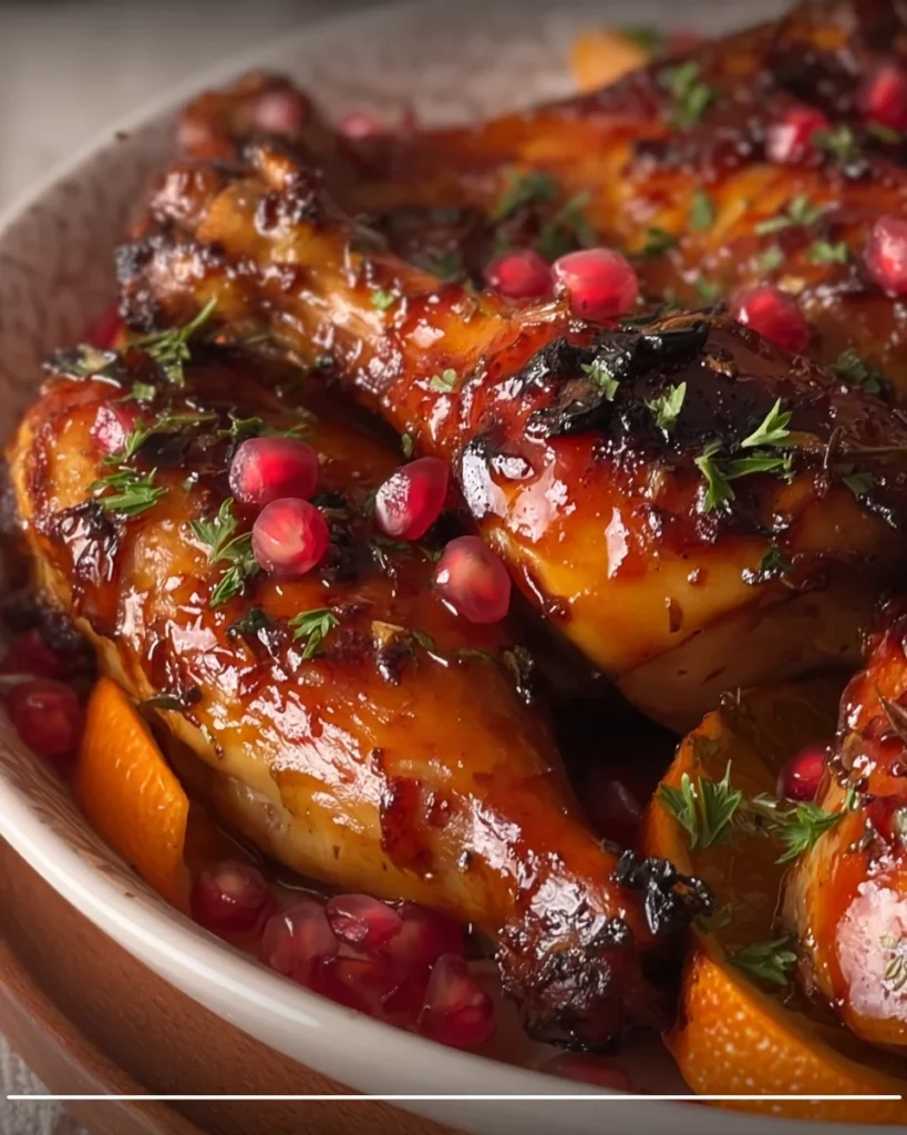Pomegranate Orange Glazed Chicken
