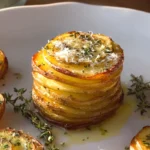 Potato Stacks with Garlic Herb Butter