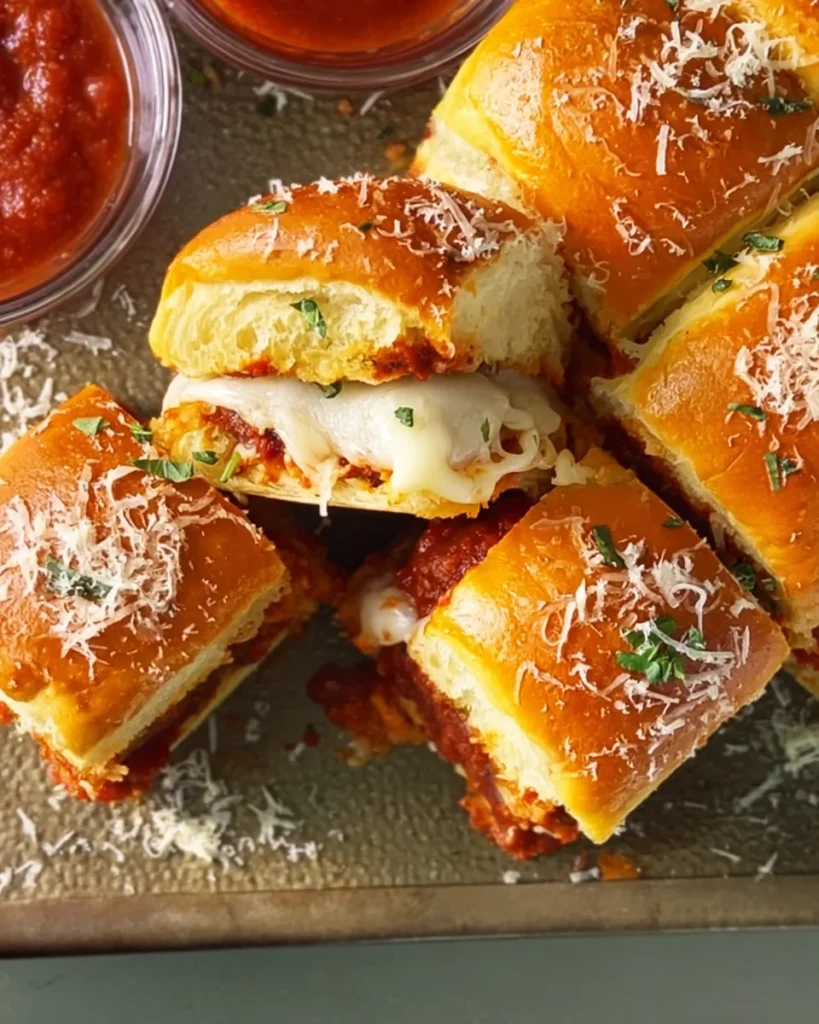 Pull-Apart Meatball Sliders with Garlic Parmesan Butter