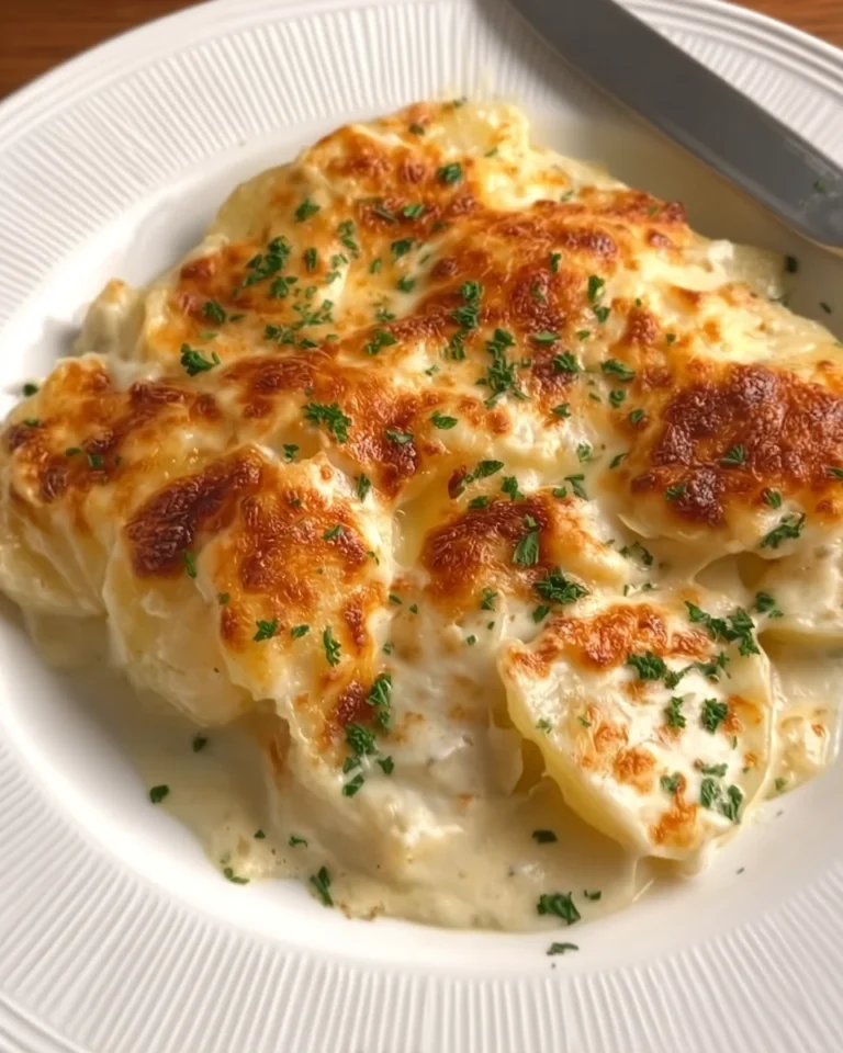 Roasted Garlic Potatoes au Gratin
