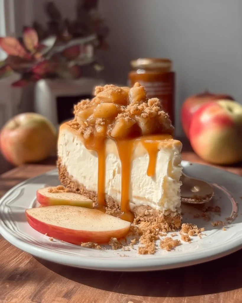 Salted Caramel Apple Pie Cheesecake