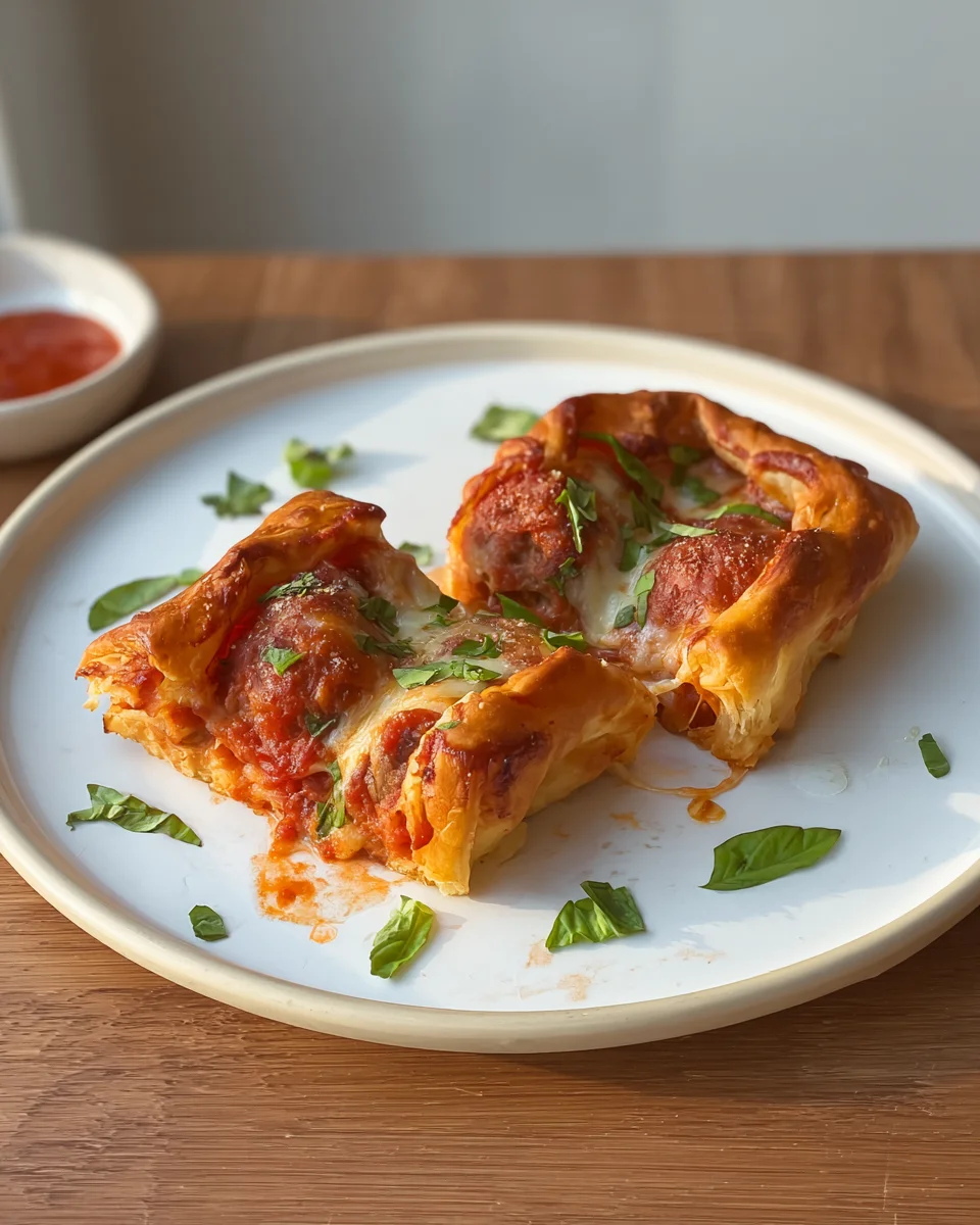 Upside Down Meatball Puff Pastry