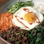 Bibimbap with Ground Beef