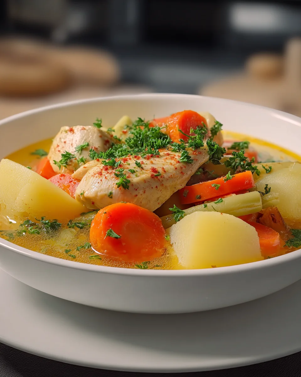 Boiled Chicken with Vegetables