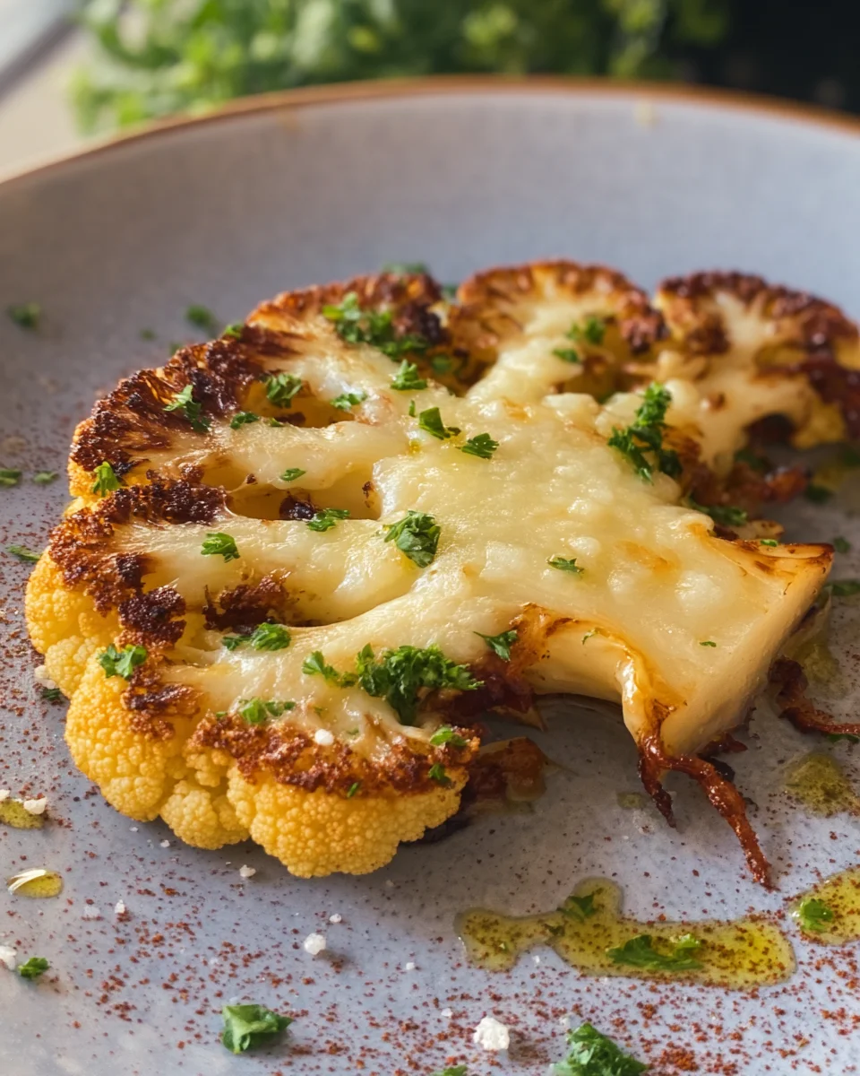 Cheesy cauliflower steaks