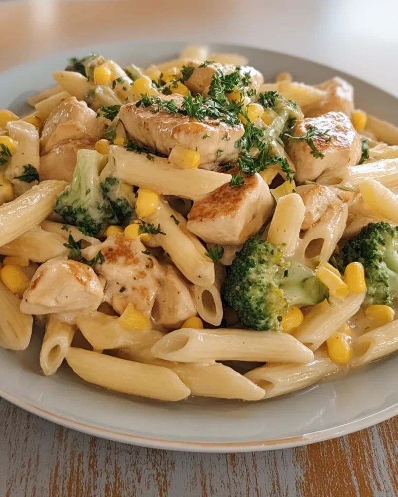 Chicken, Broccoli and Sweetcorn Pasta