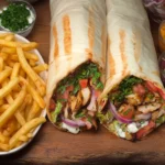 Chicken Sharwama Wrap with garlic sauce