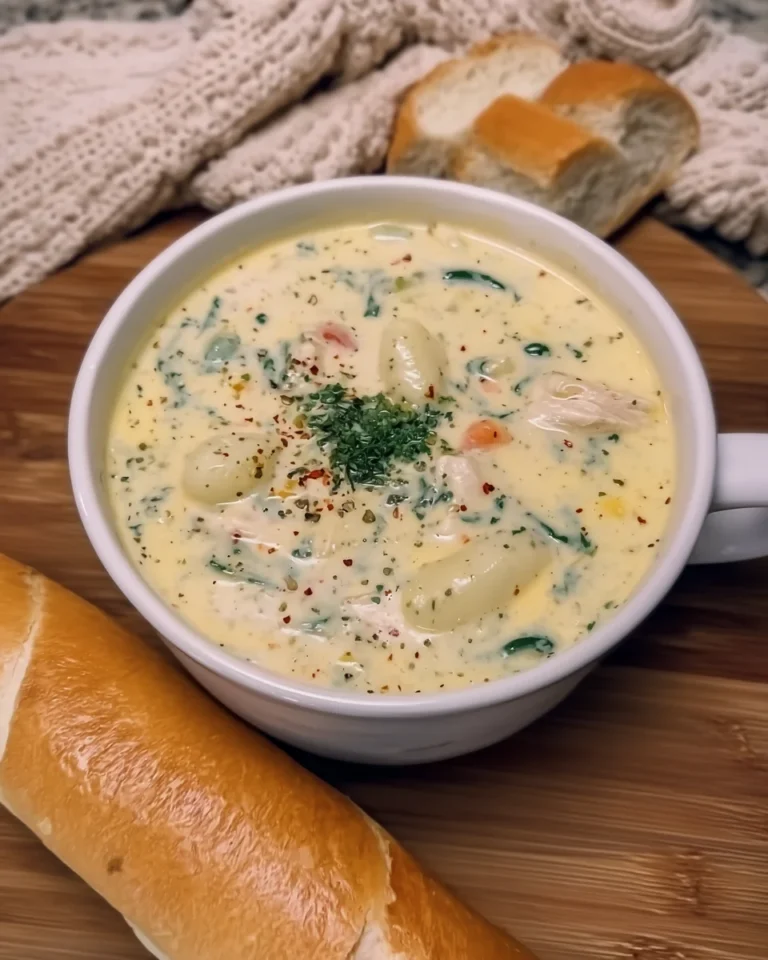 Chicken gnocchi soup