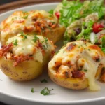Crack Chicken Stuffed Baked Potatoes